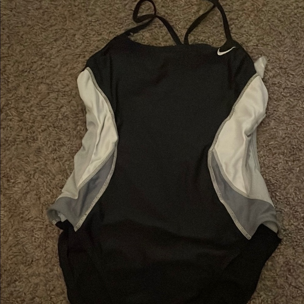 Nike Black and White Athletic Swimsuit